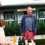 Captain Vs President - post-match tea on the green