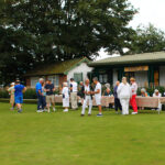 Captain Vs President - post-match tea on the green