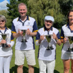 Finals Weekend 2024 - Pairs Championship finalists celebrate with their cups