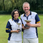 Finals Weekend 2024 - Two Woods Singles Championship finalists holding their cups